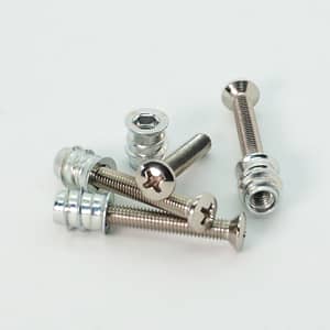 Nickel Plated Bolt-On Neck Guitar Screws and Inserts for Strat, Tele and Bass , different sizes