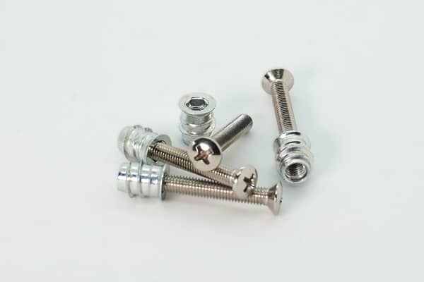 Nickel Plated Bolt-On Neck Guitar Screws and Inserts for Strat, Tele and Bass , different sizes